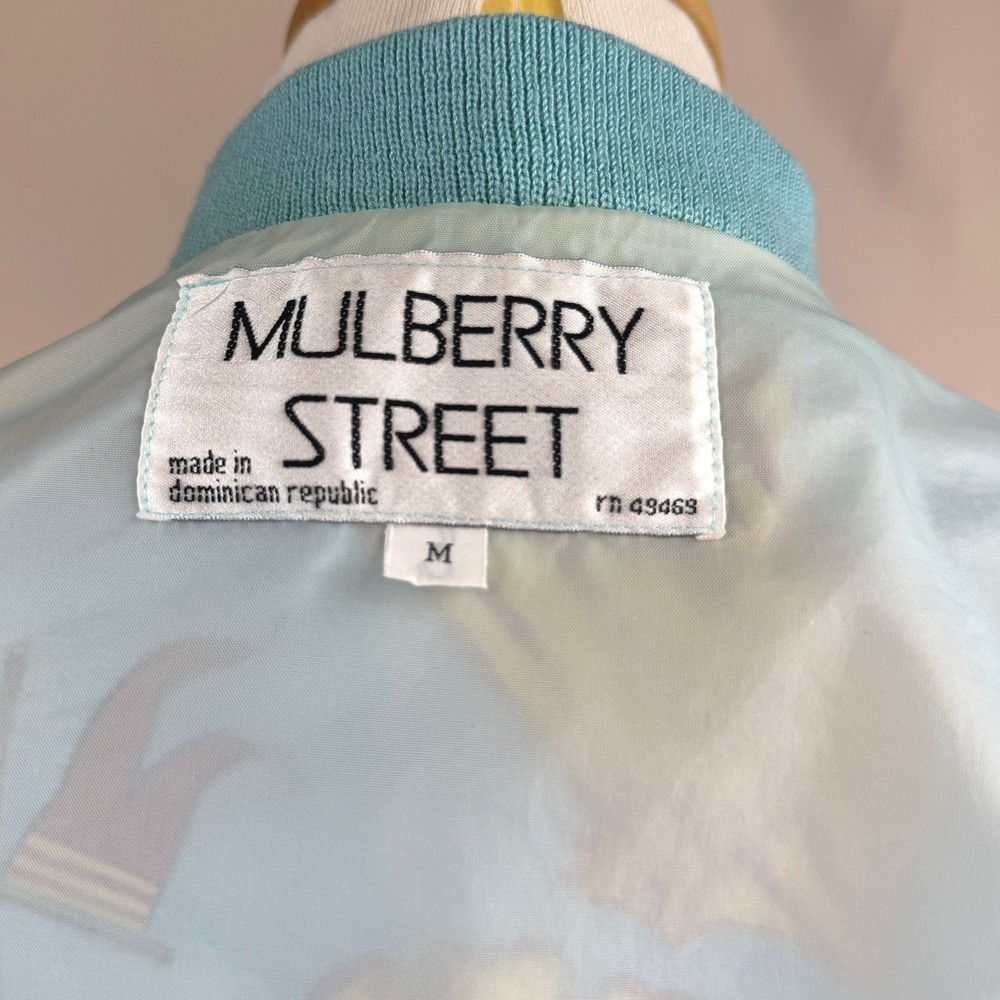 Vintage 80s MULBERRY STREET Womens (M) Bomber Jacket Coastal Aztec Sun mobwife - Picture 8 of 10